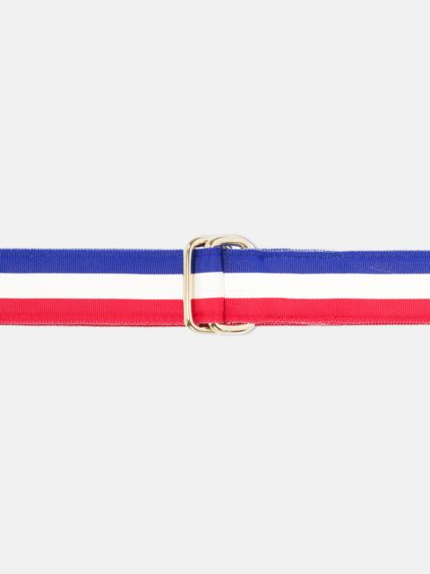 J. PRESS MADE-IN-USA RED, WHITE & BLUE STRIPED GROSGRAIN RIBBON BELT
