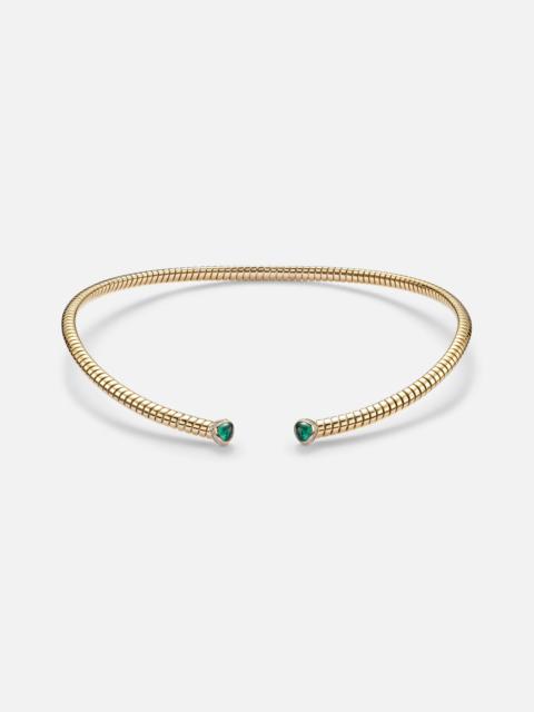 Marina B 18kt yellow gold necklace with emeralds and diamonds