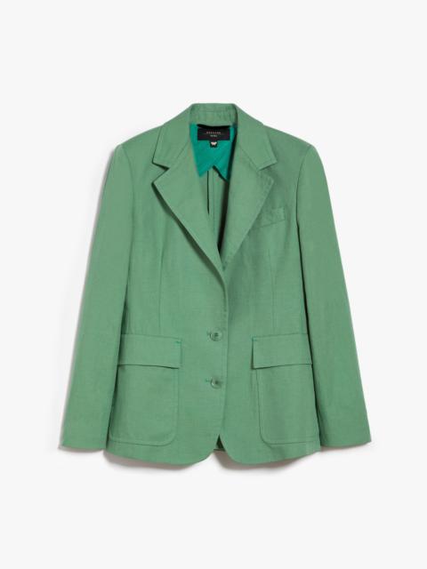 WEEKEND Max Mara DATTERO Cotton and linen canvas blazer