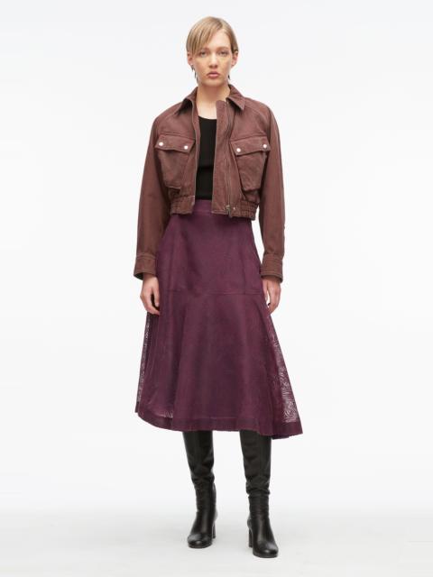 3.1 Phillip Lim Floral Organza Midi Skirt