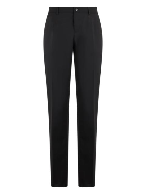 Dolce & Gabbana Dolce & Gabbana Slim Wool Pants with High Waist Tapered Fit