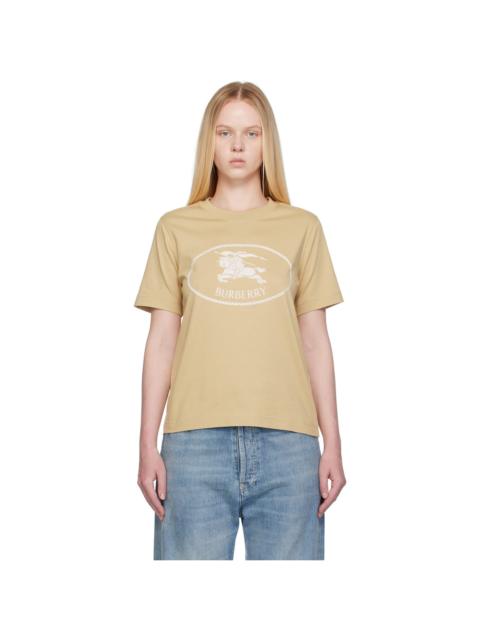 Burberry Tan Knight Stamp Cotton T-shirt