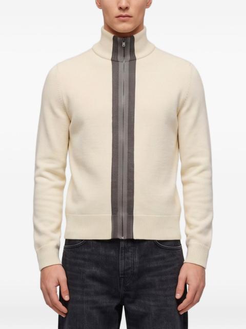 GUCCI knit wool sweater with muted Web