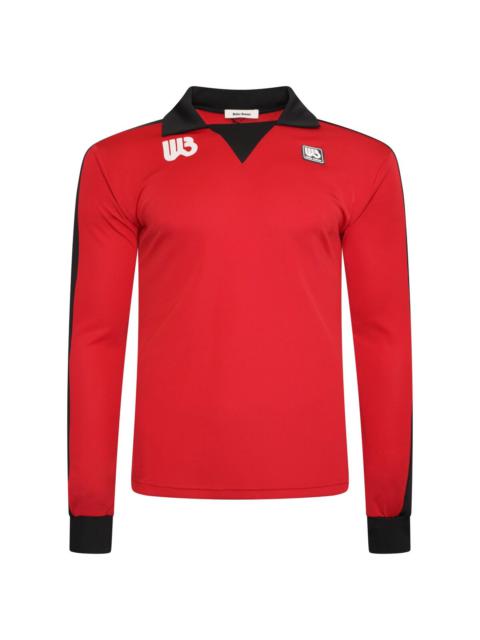 WALES BONNER Home Jersey Shirt in Red/black