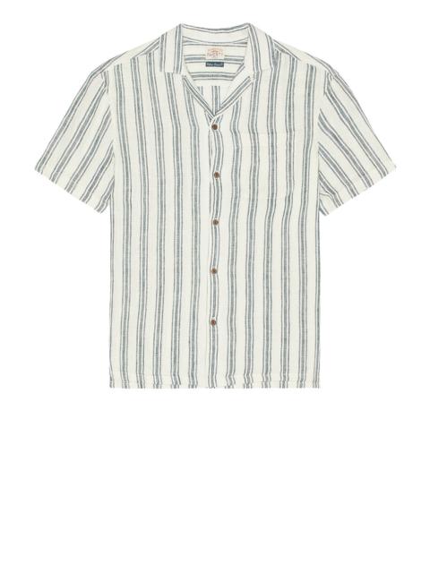 FAHERTY Short Sleeve Palma Linen Camp Shirt