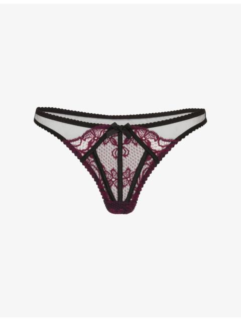 Agent Provocateur Rozlyn Mesh and Lace Thong