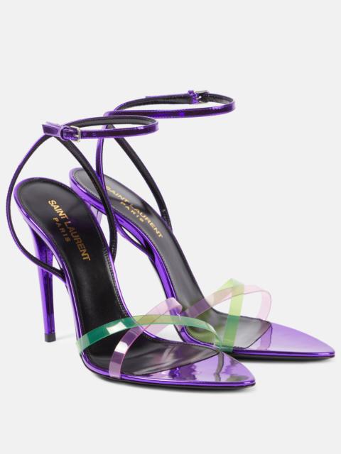 Fever 110 PVC and metallic leather sandals