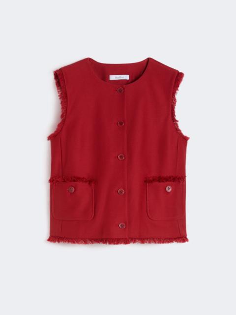 Max Mara Cotton gabardine jersey gilet - RED