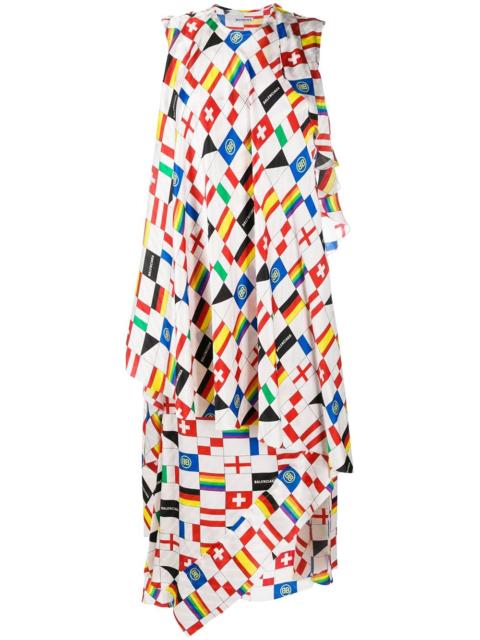 BALENCIAGA printed silk dress