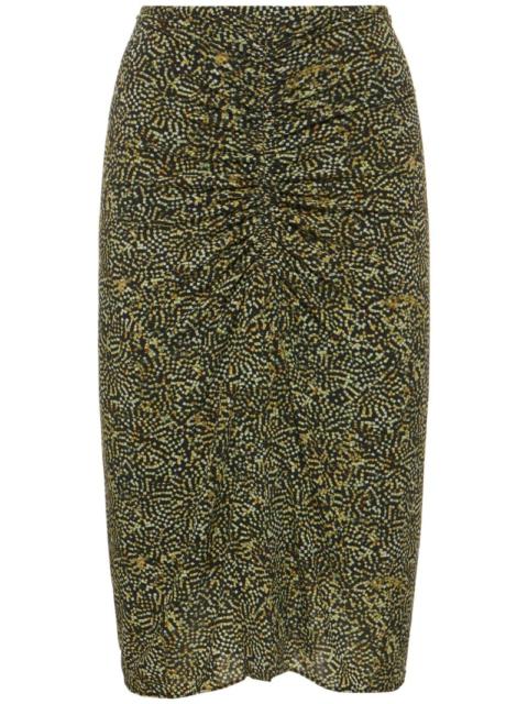 Joella printed viscose midi skirt