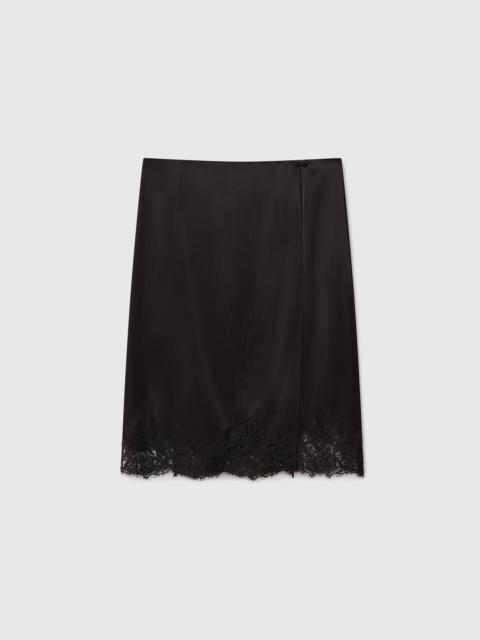 Stella McCartney Guipure Lace Trim Skirt