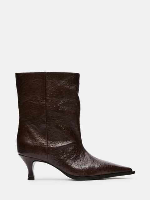 STEVE MADDEN STARLA OSTRICH BROWN LEATHER