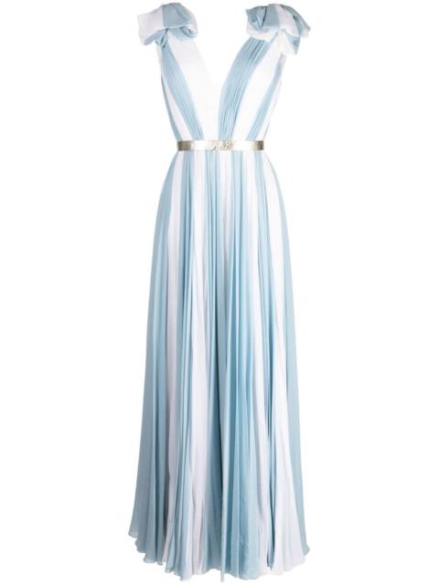 JENNY PACKHAM Laguna pleated silk maxi dress