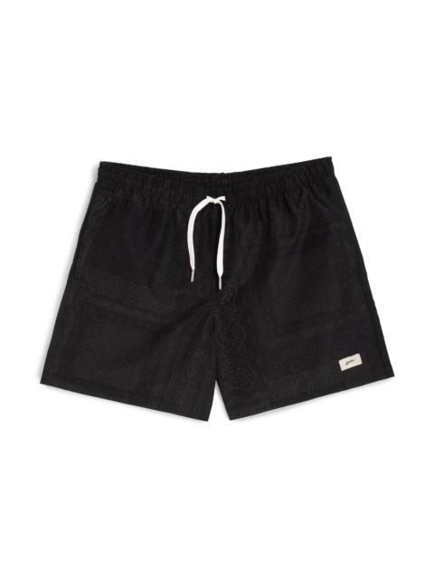 Bather Black Tonal Bandana Swim Trunk