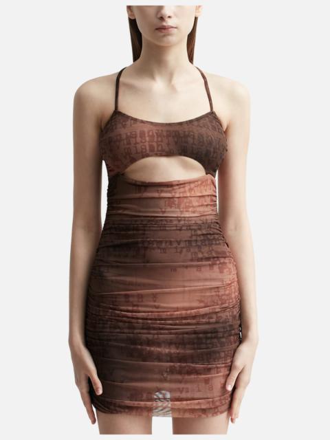 MISBHV MESH TYPEWRITER MINI DRESS