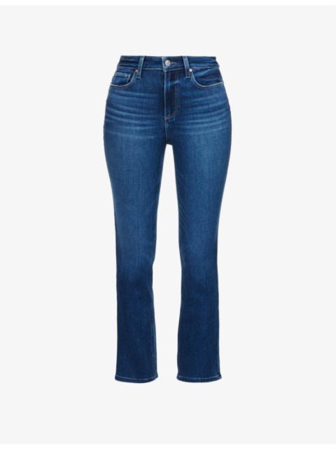 PAIGE Cindy straight-leg high-rise stretch-denim jeans