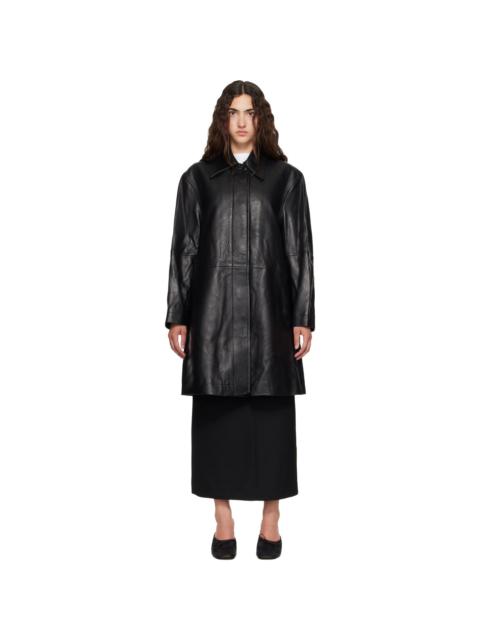 Tonywack Black Half Leather Coat