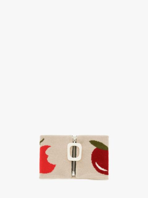 JW Anderson INTARSIA NECKBAND WITH APPLE MOTIF