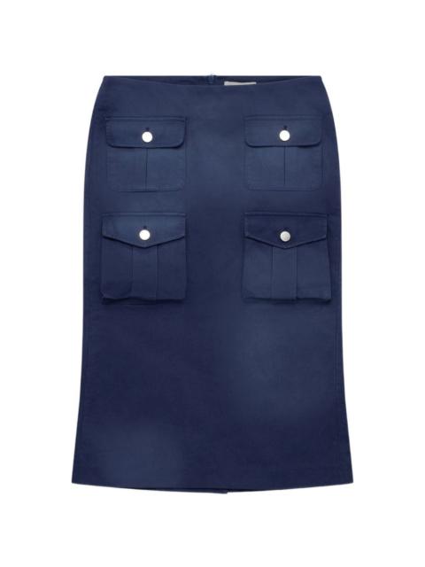 SHUSHU/TONG cargo-pockets midi skirt