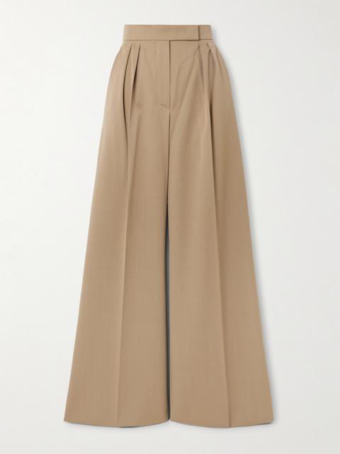 Quorum Pleated Wool-twill Wide-leg Pants