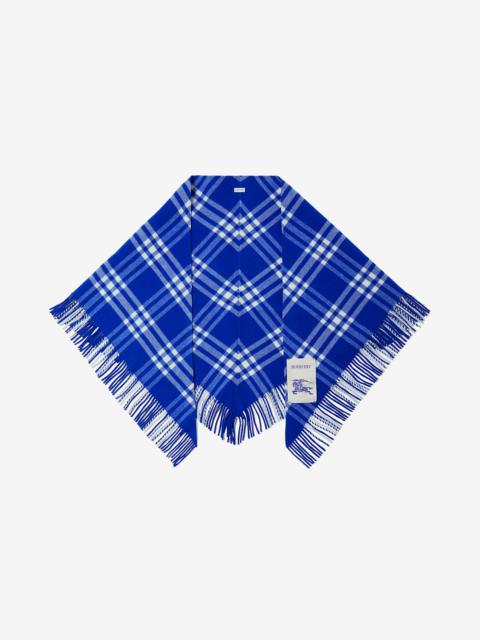 Burberry Check Wool Cape