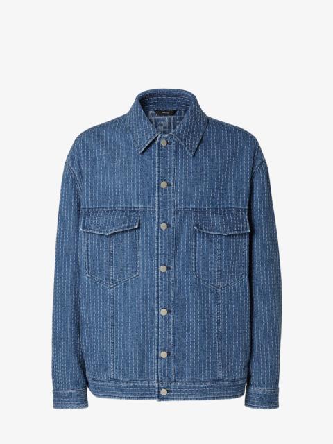 FENDI Jeans Jacket Indigo denim jacket with topstitching