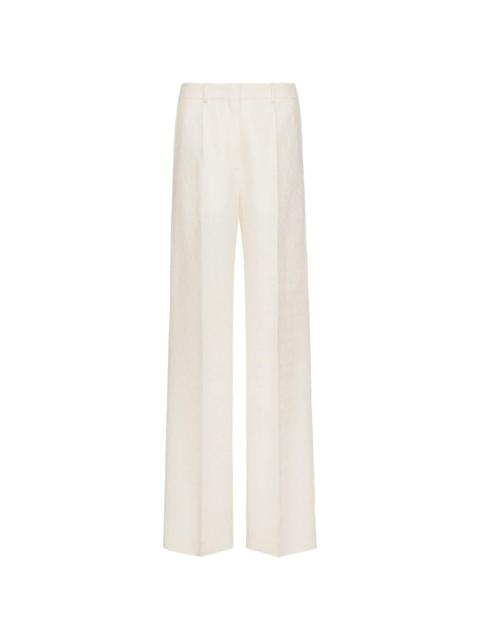 Valentino Toile Iconograph-jacquard Crepe Couture trousers