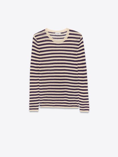 striped t-shirt in linen and silk