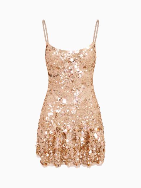 LoveShackFancy Liria Sequin Mini Dress