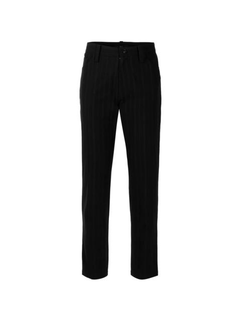 Y's pinstripe print slim trousers