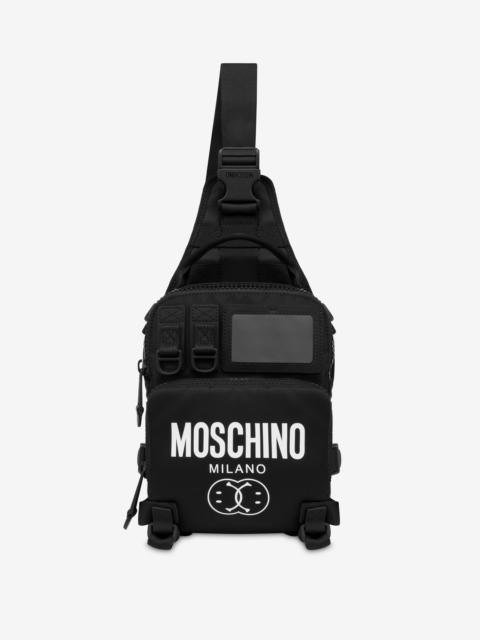 Moschino DOUBLE SMILEY® NYLON CROSSBODY BAG