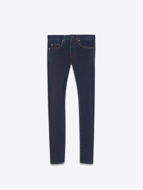 SAINT LAURENT skinny-fit jeans in midnight dark blue denim