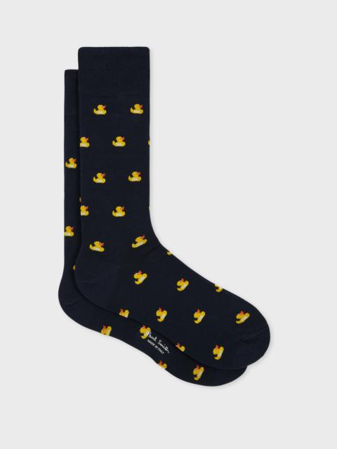Paul Smith Navy Cotton 'Duck' Socks