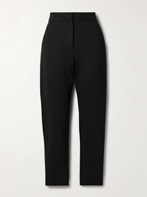 Max Mara Orlanda cropped stretch-ponte slim-leg pants Black