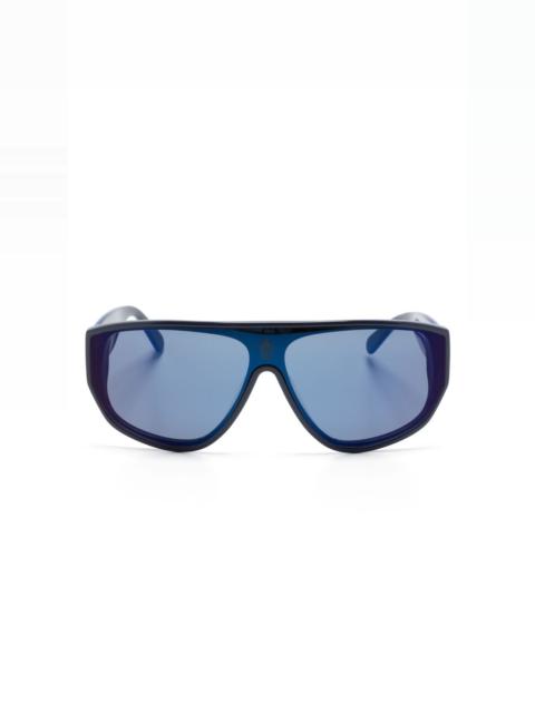 Moncler logo-engraved pilot-frame sunglasses