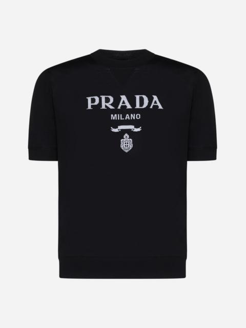 Prada Logo cotton t-shirt