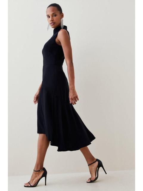 KAREN MILLEN Tall Soft Tailored High Low Midi Dress