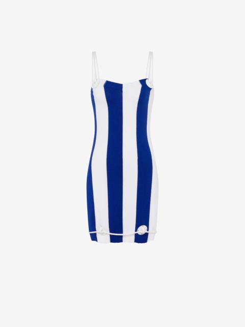 Moschino NAUTICAL DETAIL KNITTED STRIPED DRESS