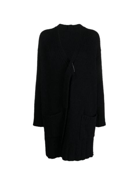 asymmetric V-neck cardi-coat