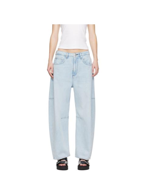 rag & bone Blue Straight Charlie High-Rise Barrel Jeans