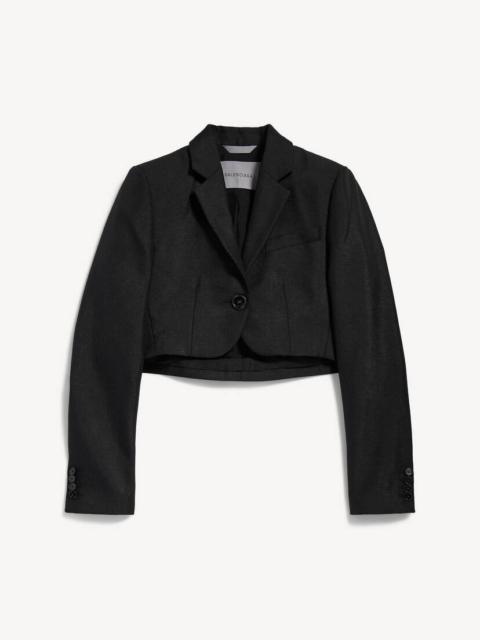 BALENCIAGA Women's Cropped Jacket in Black