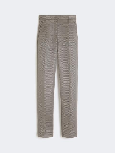 Max Mara BACCA Slim-fit jersey mesh trousers - MEDIUM GREY