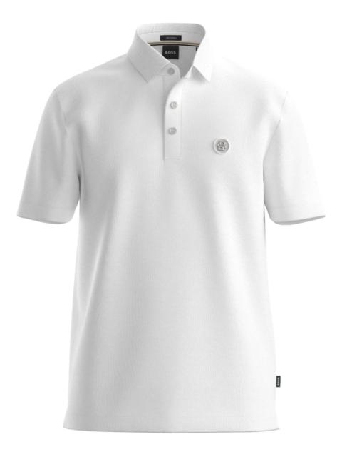 BOSS buttoned logo polo shirt