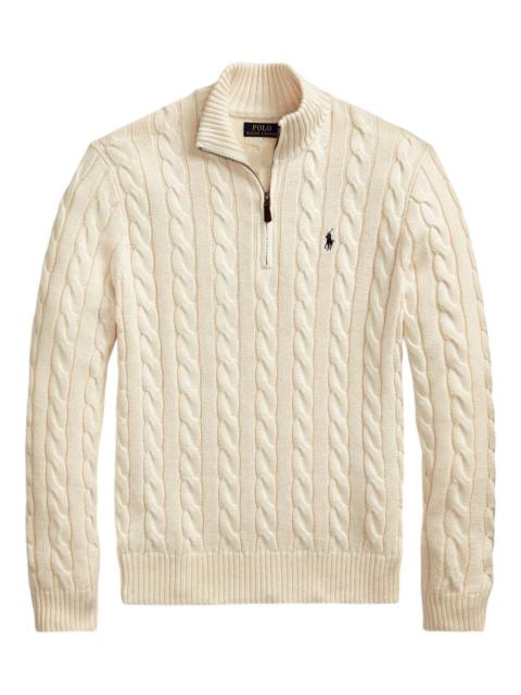 Polo Ralph Lauren cable-knit quarter-zip sweater