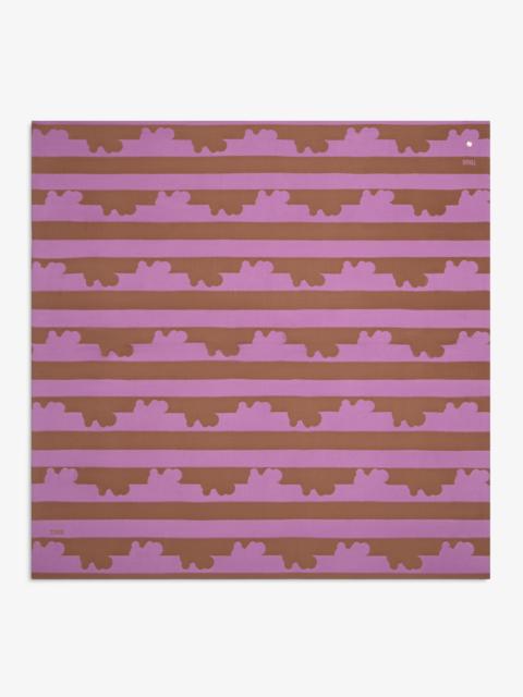 TOUS Mauve silk Scarf TOUS Bear Stripes Big