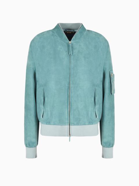 GIORGIO ARMANI Suede blouson