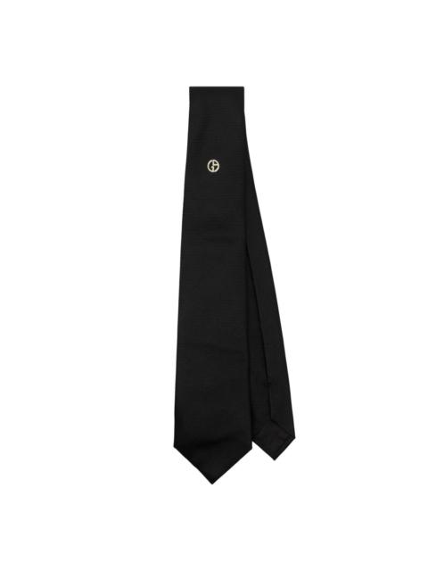 logo embroidered tie