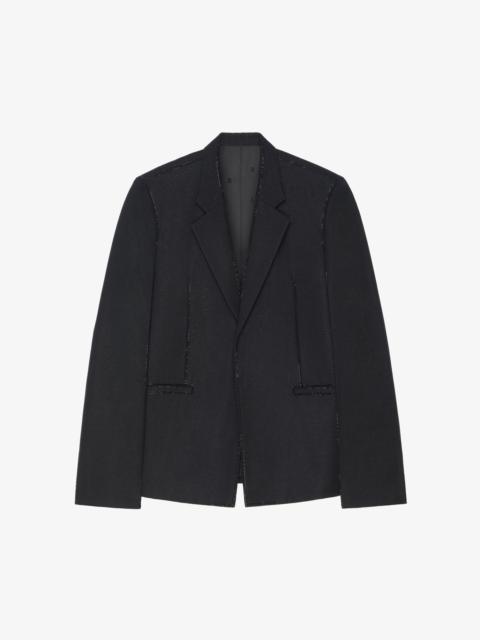 Givenchy JACKET IN WOOL WITH LUREX SEAMS AND STRASS