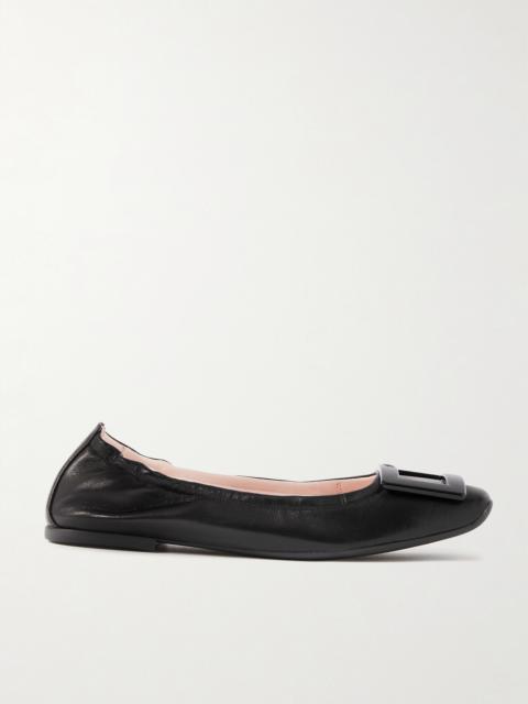 Roger Vivier Viv Pockette Leather Ballet Flats