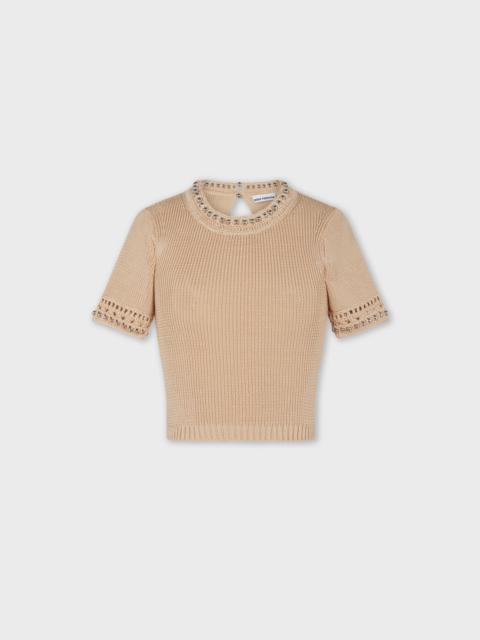 Paco Rabanne CROCHET TOP WITH PEARLS